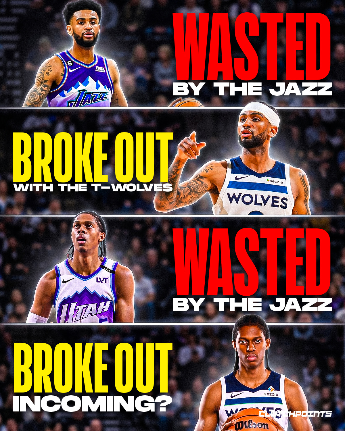 Jazz Castoffs Broke Out With Wolves