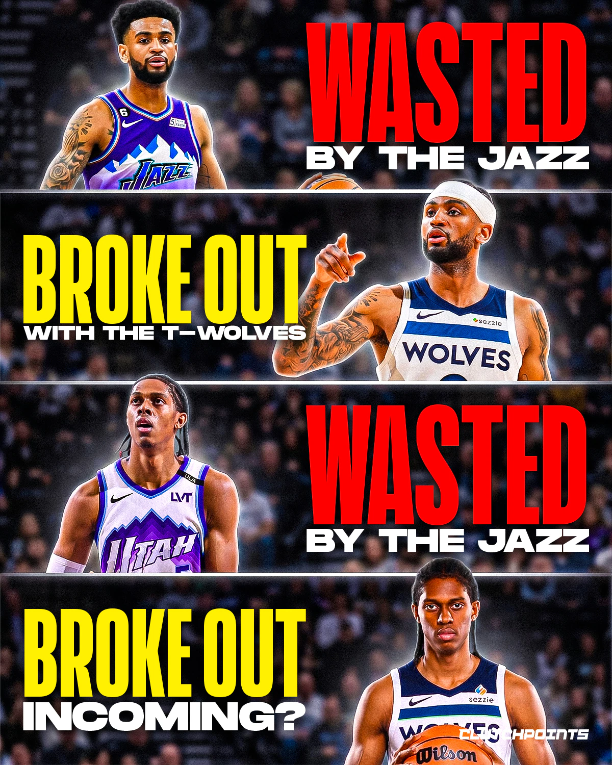 Jazz Castoffs Broke Out With Wolves