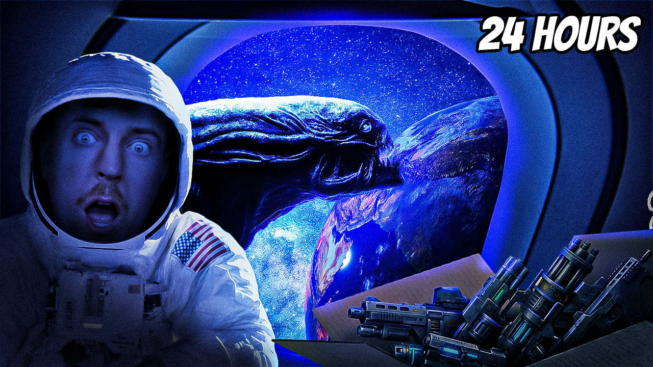 MrBeast 24 Hours Alien Thumbnail